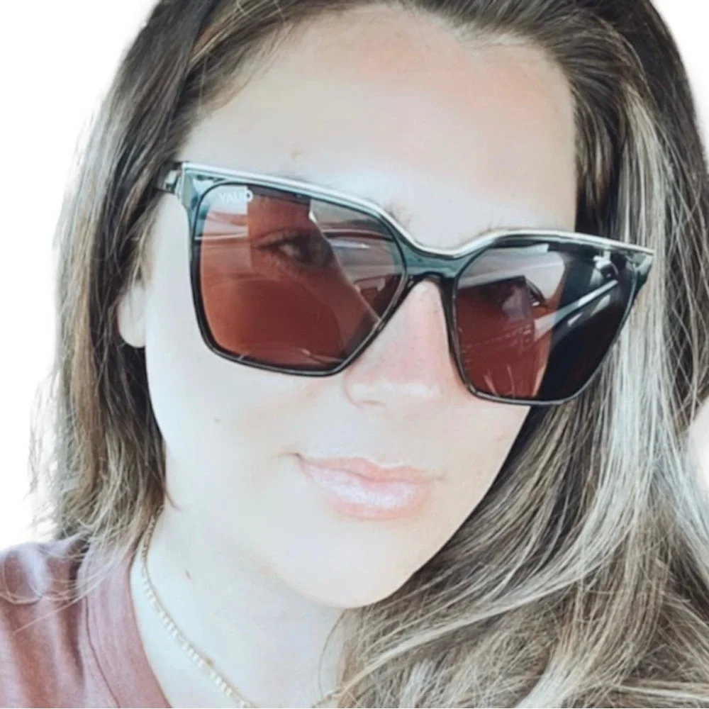 QUAY Level Up Sunglasses Dappled Green Tortoise Frame Brown Lens Oversized NWT